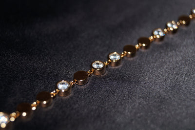 Rose Gold Elegance – Exklusivt Roséguldspläterat 925 Silverarmband med Glittrande Stenar – 8,46g