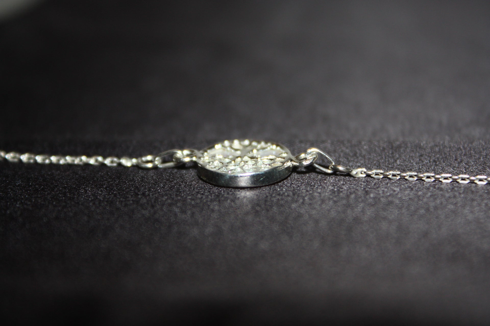 Luna Marea – Armband i 925 Silver med Pärlemor & Livets Träd