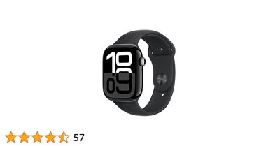 Apple Watch Series 10 4G 42mm Aluminium with Sport Band GPS+Cel (Jet Black Aluminium/Black Sport Band) S/M