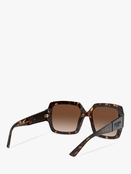 Prada  Oversized Monochrome Solglasögon SPR 21X Black Tortoise