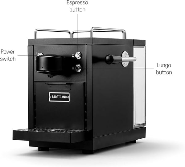 Sjöstrand Coffee Espresso Machine - Espressomaskin för kapslar Rostfri