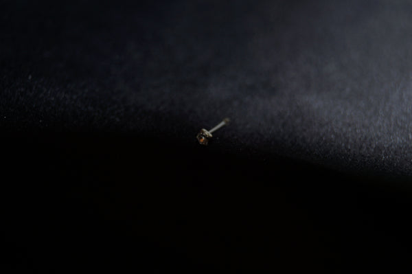 Crystal Clarity Nose Stud - Elegant Silver Nässtud med Fyrkantig Klar Zirkon – Minimalistisk & Tidlös