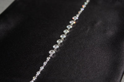 Crystal Line Elegant Armband i Äkta Silver med Naturliga Stenar – 5,4 g