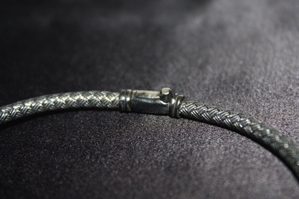 Silver Edge – Flätat Armband i Oxiderat 925 Silver - Vikt: 10,50g