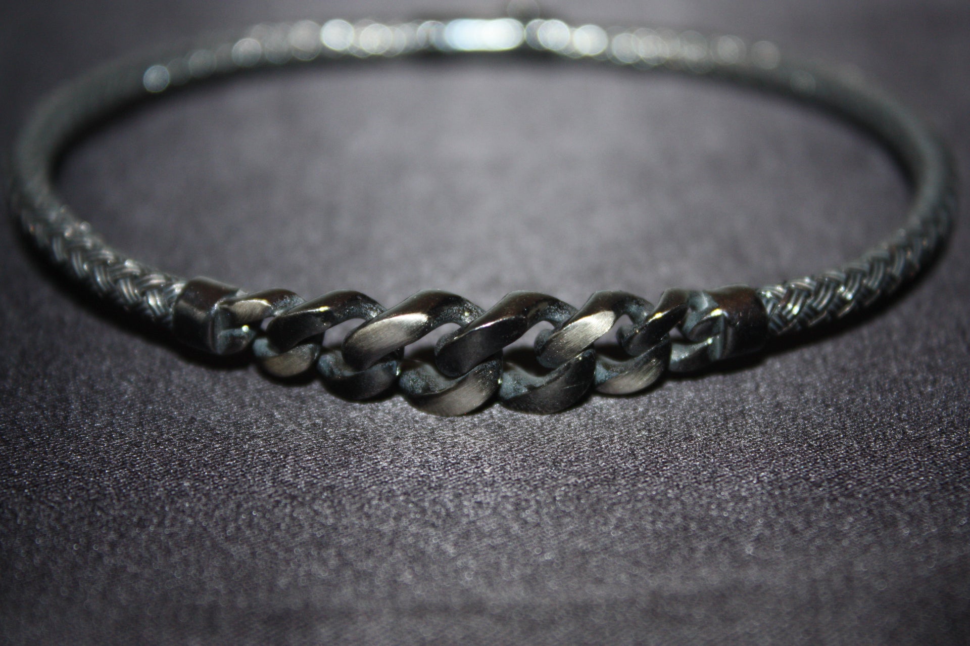 Silver Edge – Flätat Armband i Oxiderat 925 Silver - Vikt: 10,50g