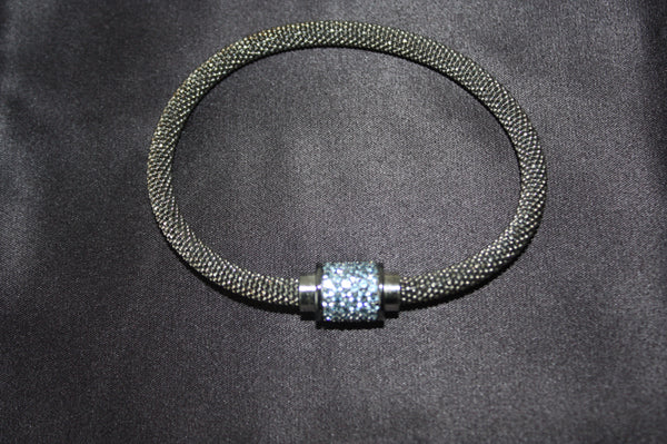 Midnight Ice - Lyxigt 925 Silverarmband med Blå Kristaller – 16g