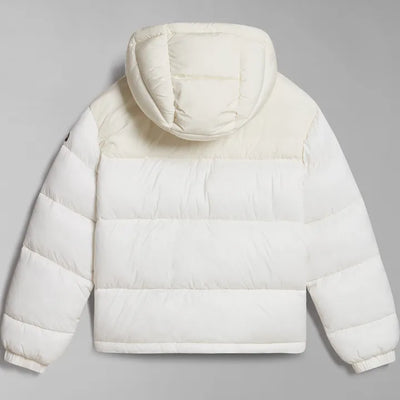 Napapijri a-hornelen puffer jacket in off white