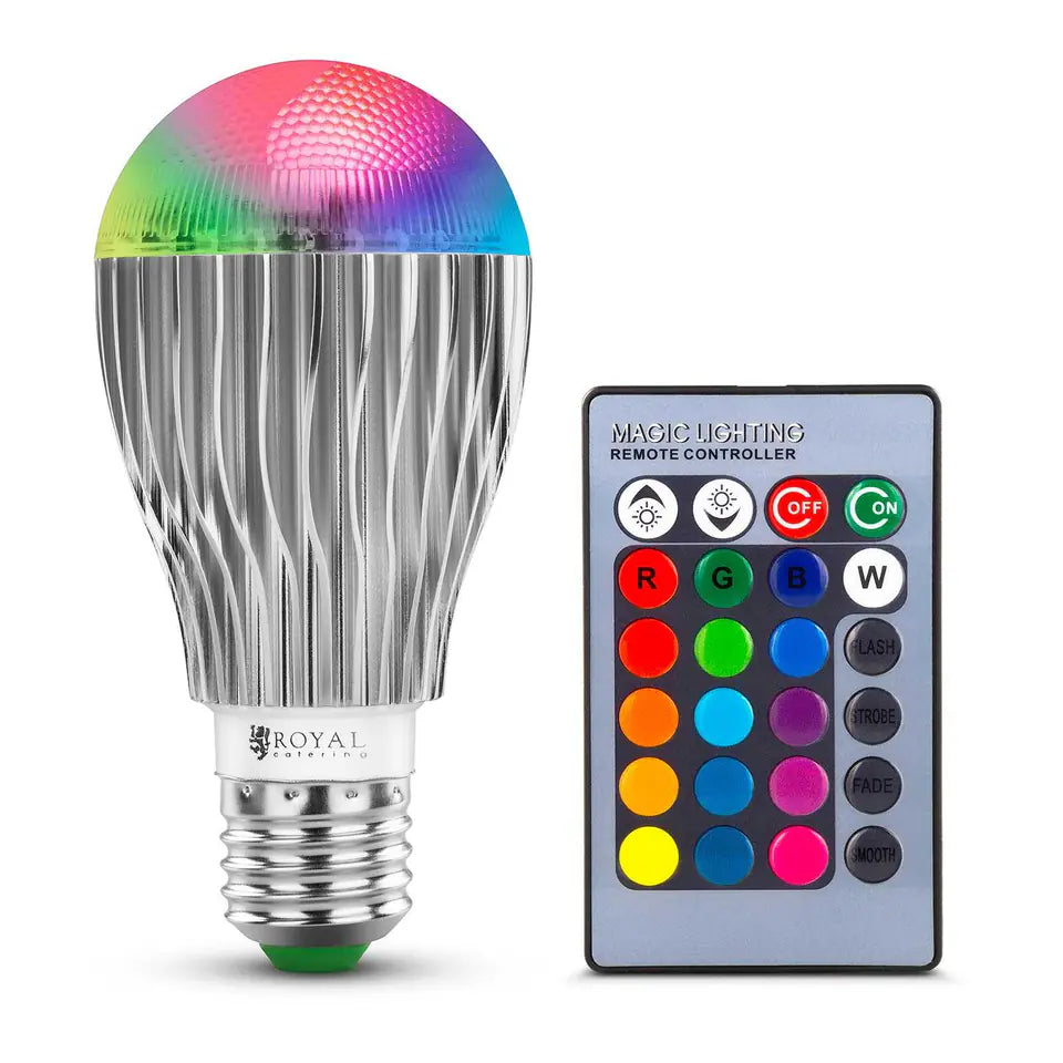 RGB LED-lampa – 16 färger, 5 lägen, 5W + fjärrkontroll