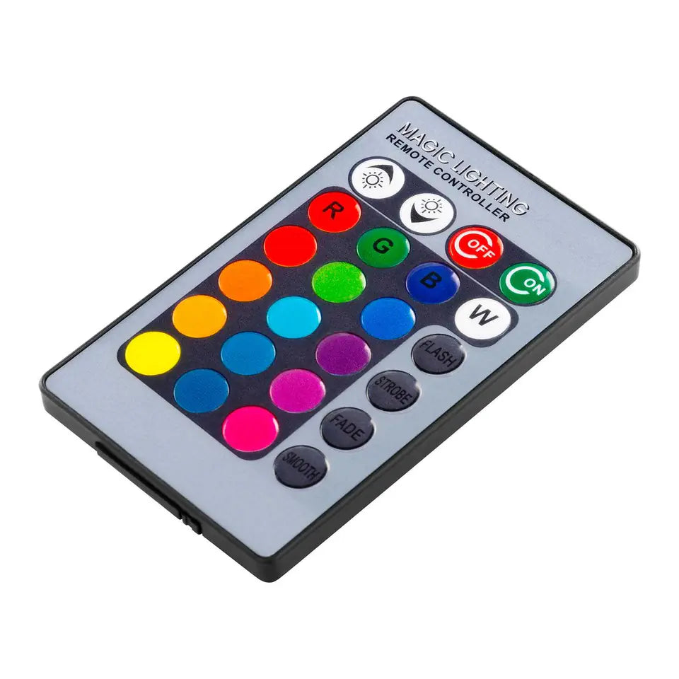 RGB LED-lampa – 16 färger, 5 lägen, 5W + fjärrkontroll